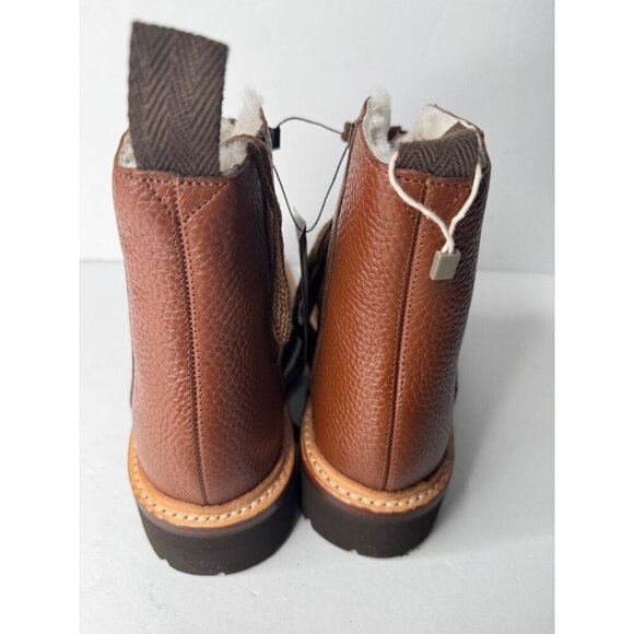 Anthropologie X Grenson Tan Nanette Shearling Pebbled-leather Combat Boots EU 36 - Picture 6 of 7